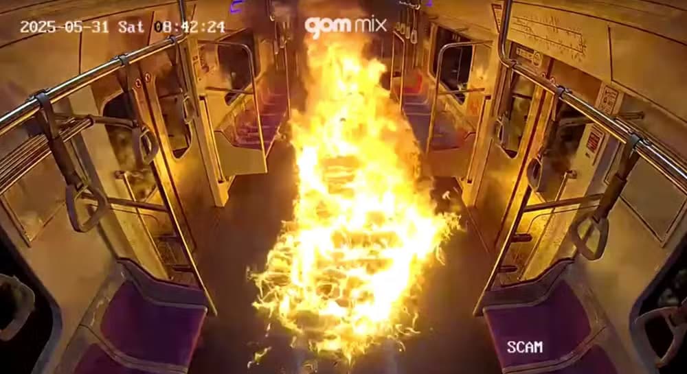 VÍDEO: Homem ateia fogo em vagão lotado de metrô na Coreia do Sul; 6 ficam feridos