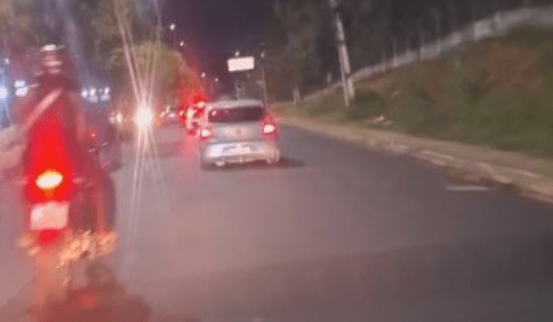 FLAGRA: Motorista dirige em zigue-zague e assusta condutores na Avenida do Turismo, em Manaus