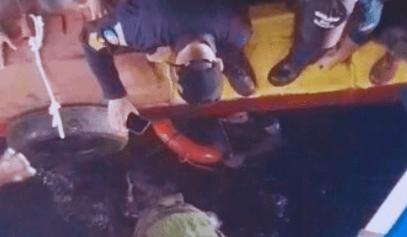 VÍDEO: mulher cai no rio ao embarcar para o Festival de Parintins e é resgatada pela Marinha