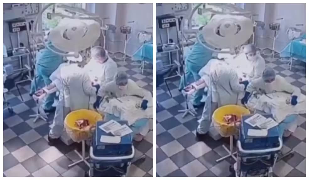 Vídeo mostra médicos em sala cirurgia durante terremoto na Rússia; veja