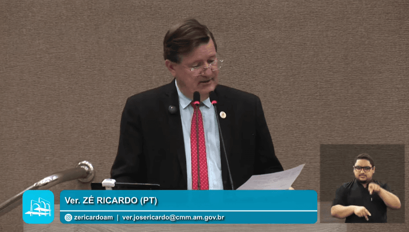 Zé Ricardo é o único vereador a discursar antes de recesso parlamentar; sessão dura 4 minutos