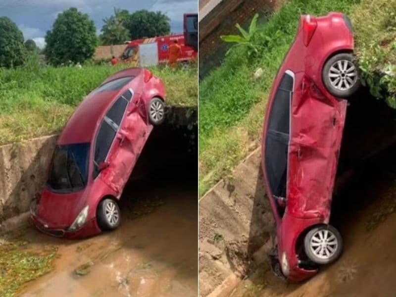 Crianças se envolvem em grave acidente ao pegarem carro da mãe
