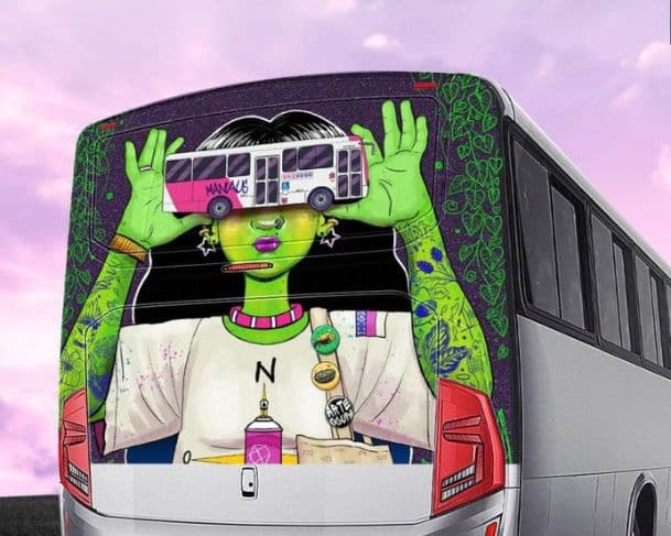 Manaus recebe primeira edição do &#8220;Arte no Busão&#8221; que transforma ônibus em galeria itinerante