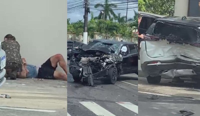 URGENTE: Grave acidente entre 2 carros deixa ao menos 3 feridos na Ponta Negra, em Manaus