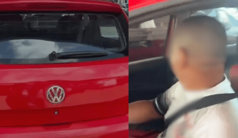 Motorista é flagrado com cachorro preso dentro do porta-malas de carro em Manaus; vídeo