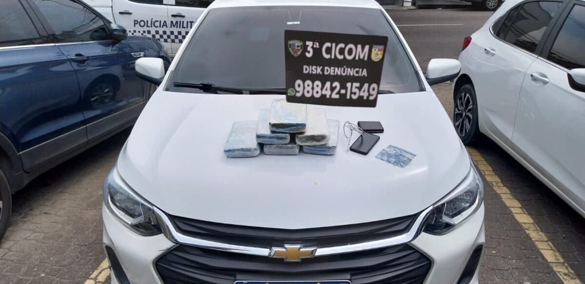 Motorista é preso com 6 tabletes de drogas em Manaus