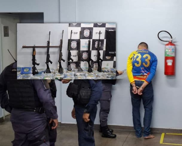 Homem é preso com meia tonelada de maconha e seis fuzis em Manaus